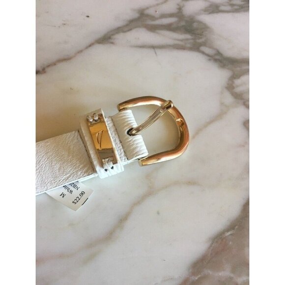 Woman's Dockers White Belt Size Medium M - Picture 5 of 7